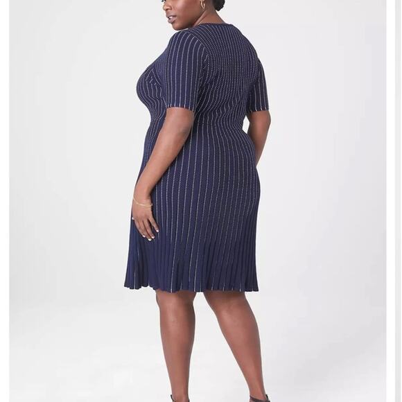 Lane Bryant Perfect Sleeve Fit & Flare Sweater Dress - Picture 3 of 8